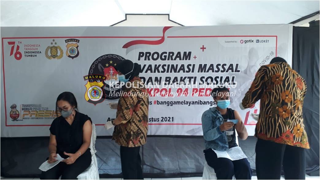 510 Orang Divaksin, Besok GVP Polda Maluku Dibuka di Lapangan Tahapary