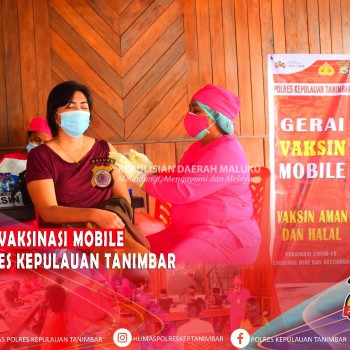 Vaksinasi Mobile Polres Kepulauan Tanimbar kembali digelar di Desa Olilit timur