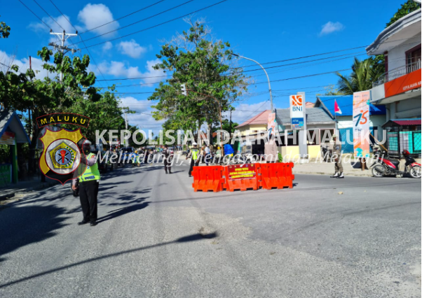 Polres Kepulauan Aru Rutin Lakukan Penertiban Kepada Warga Wajib Masker