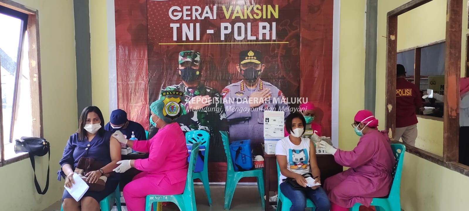 Kembali Gerai Vaksin Presisi, Polres Tanimbar suntik 308 orang