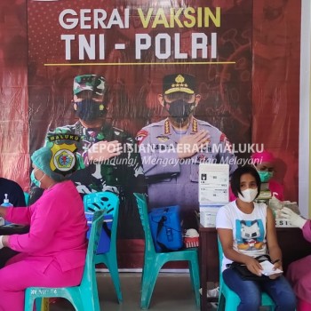 Kembali Gerai Vaksin Presisi, Polres Tanimbar suntik 308 orang