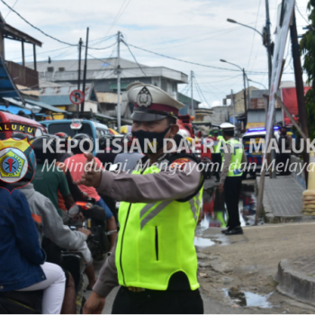 Cegah Kemacetan, Sat Lantas Polres Kepulauan Aru Laksanakan Gatur Arus Lalu Lintas