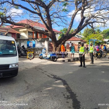 Giat Rutin Gatur Lalin Rawan Pagi Sat Lantas Polres Kep. Tanimbar