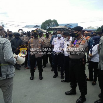 Polres Tual Amankan Aksi Unjuk Rasa APPK Kota Tual dan OKP Cipayung