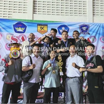 Polda Maluku Sabet Juara Umum Karate Cup II Rektor Unpatti