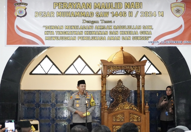 Peringatan Maulid Nabi 1446 Hijriah, Wakapolda Ajak Personel Teladani Ajaran Rasulullah Muhammad SAW