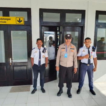 Pengamanan Penerbangan Di Bandara Namrole Oleh KP3 Udara