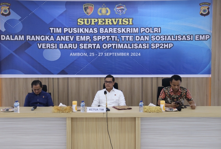 Bareskrim Polri Gelar Supervisi di Polda Maluku