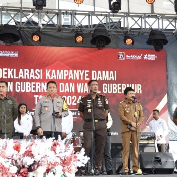 Hadiri Deklarasi Kampanye Damai, Kapolda: Mari Bergandengan Tangan Wujudkan Pilkada Maluku yang Baik