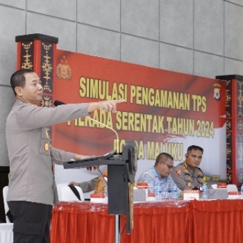 Simulasi Pengamanan Pilkada 2024, Wakapolda Maluku: Pastikan Logistik Aman hingga Selesai Coblos dan Hitung Suara