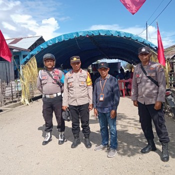 Giat Pam Kampanye Polsek Huamual, Pastikan Sitkamtibmas Aman dan Kondusif