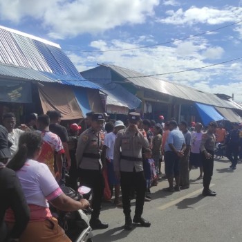 Jamin rasa aman, Personel OMP Polres Kepulauan Tanimbar amankan Kampanye salah satu Paslon