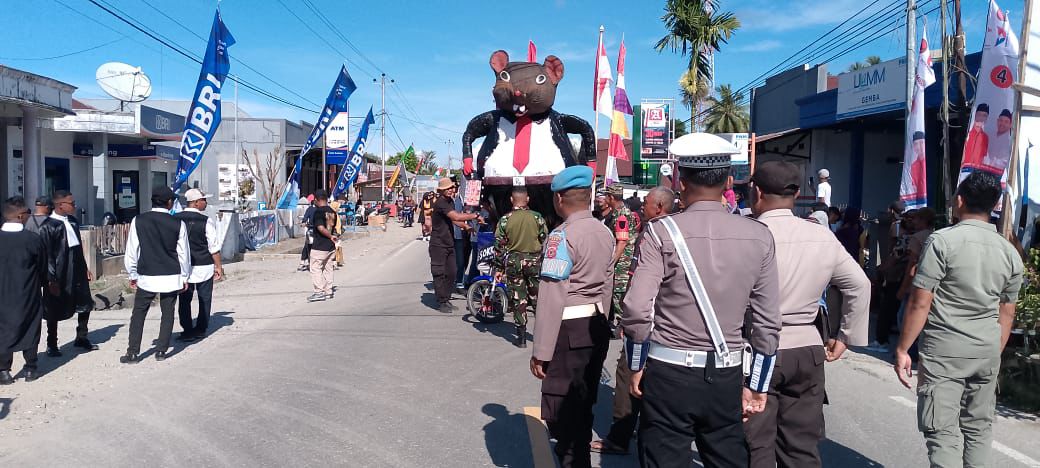 Pengamanan Karnaval Budaya Dalam Rangka HUT Desa Waimital Yang Ke 70 Tahun Berjalan Aman dan Lancar.